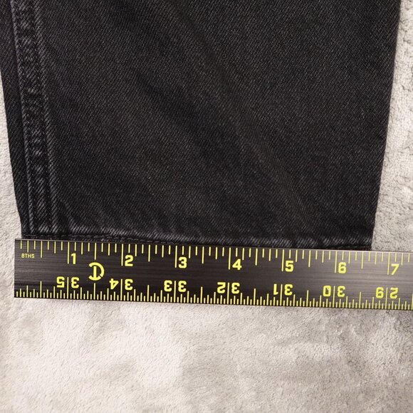 Levi's jeans 70's high slim straight women's 28 black denim big E red tab - Picture 9 of 16